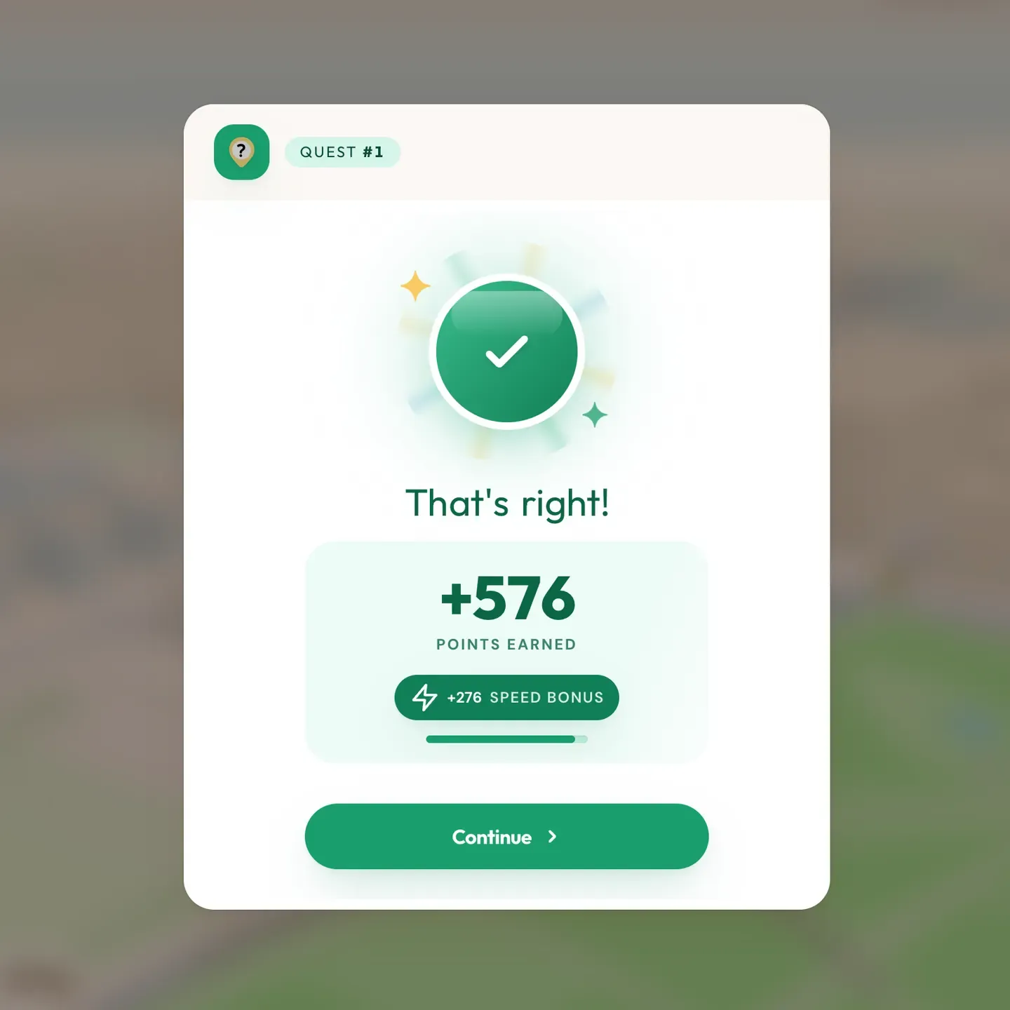 Een afgeronde stop levert de 300 basispunten op plus wat er van de snelheidsbonus over is.