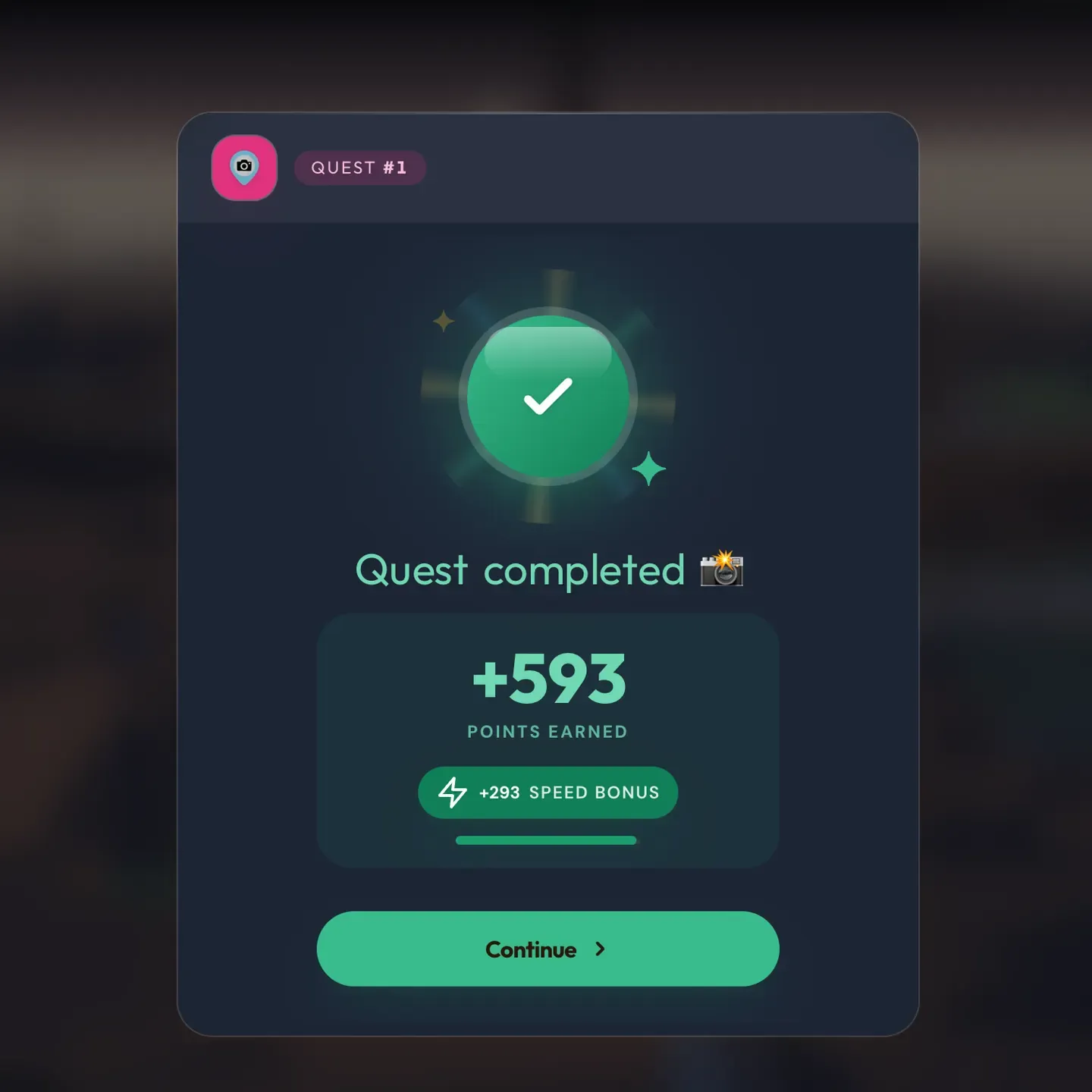 Et gennemført stop giver grundpointene på 300 plus det, der er tilbage af hastighedsbonussen.
