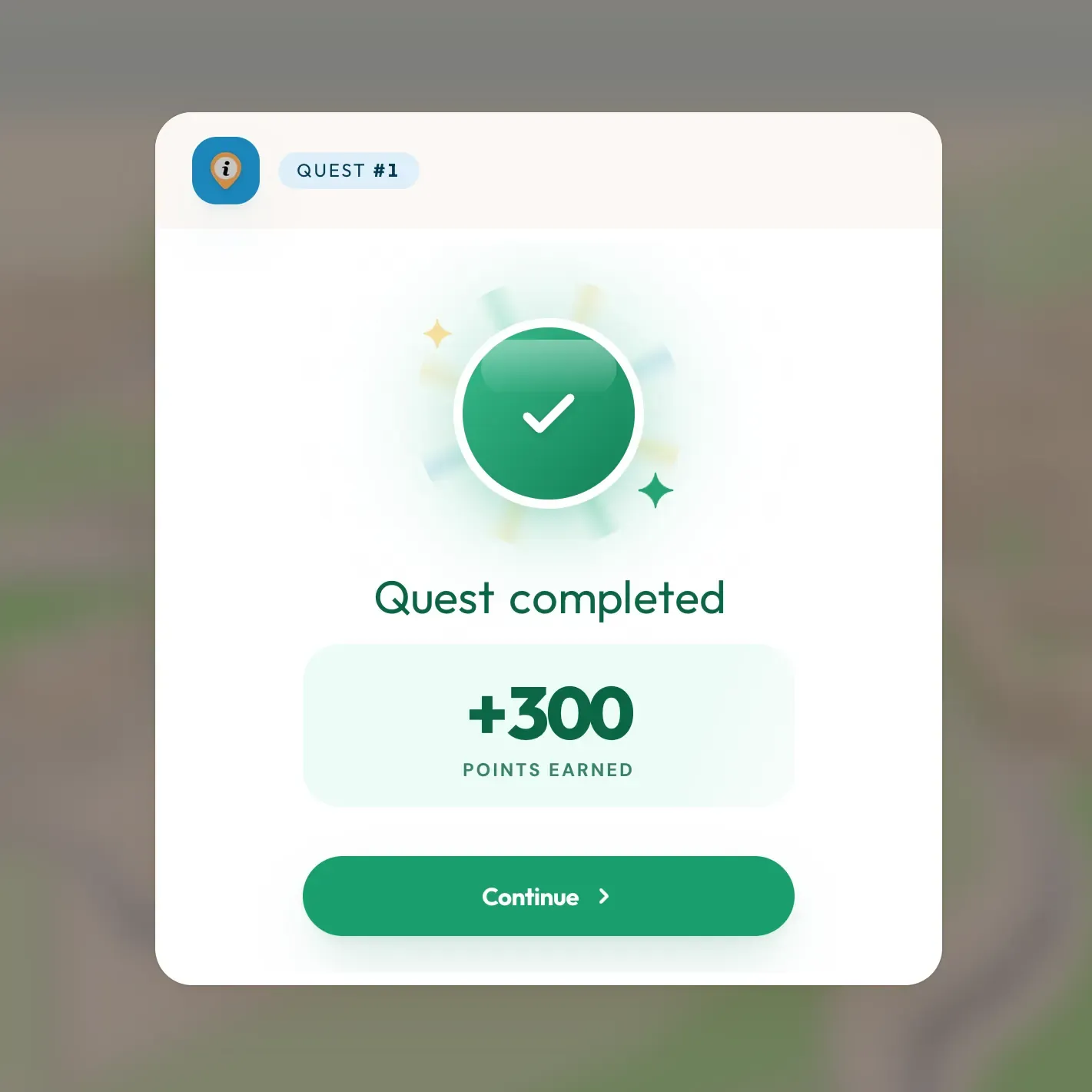 Hentian yang selesai memberi 300 mata asas ditambah baki bonus kepantasan.