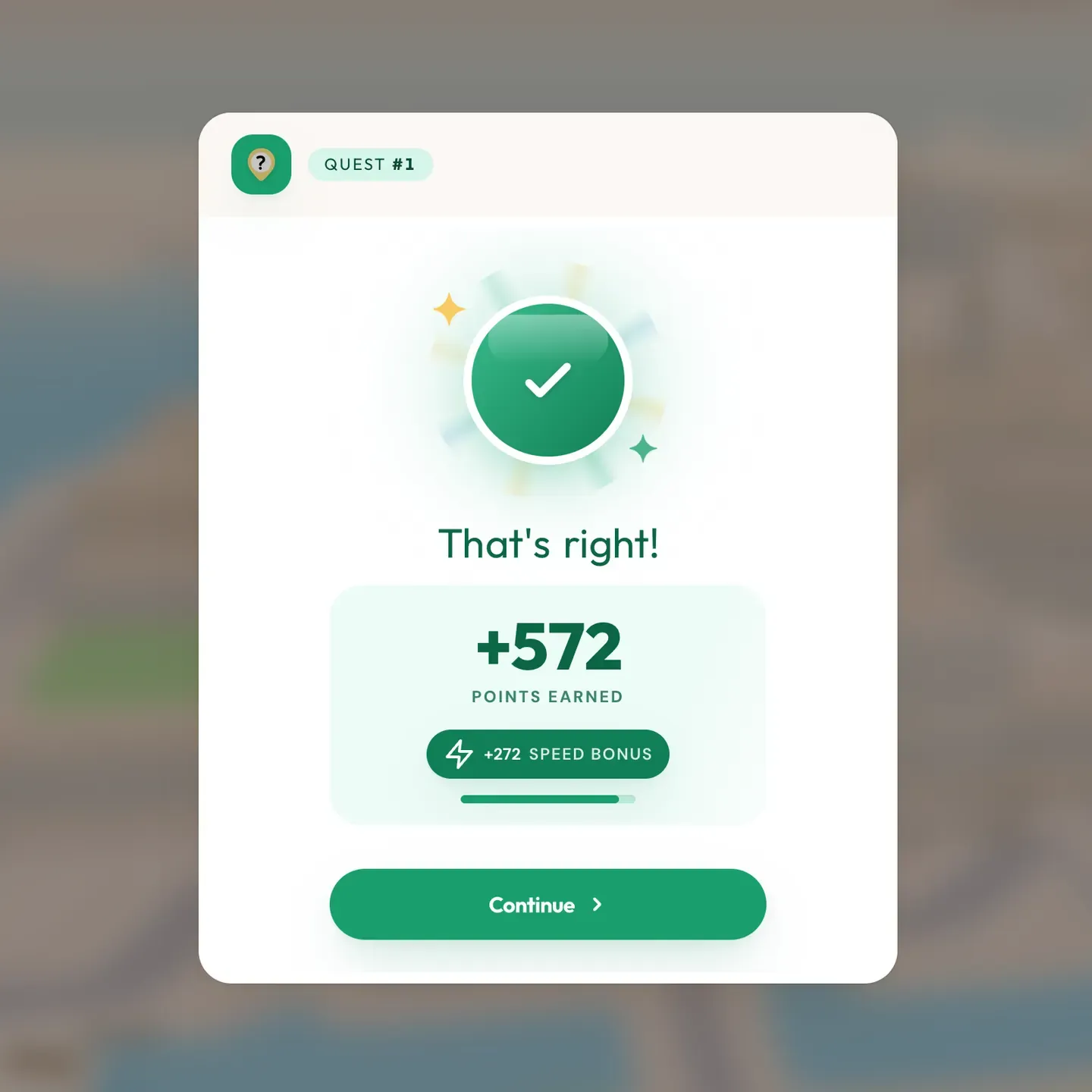 Een goed antwoord levert de 300 basispunten op plus wat er van de snelheidsbonus over is.