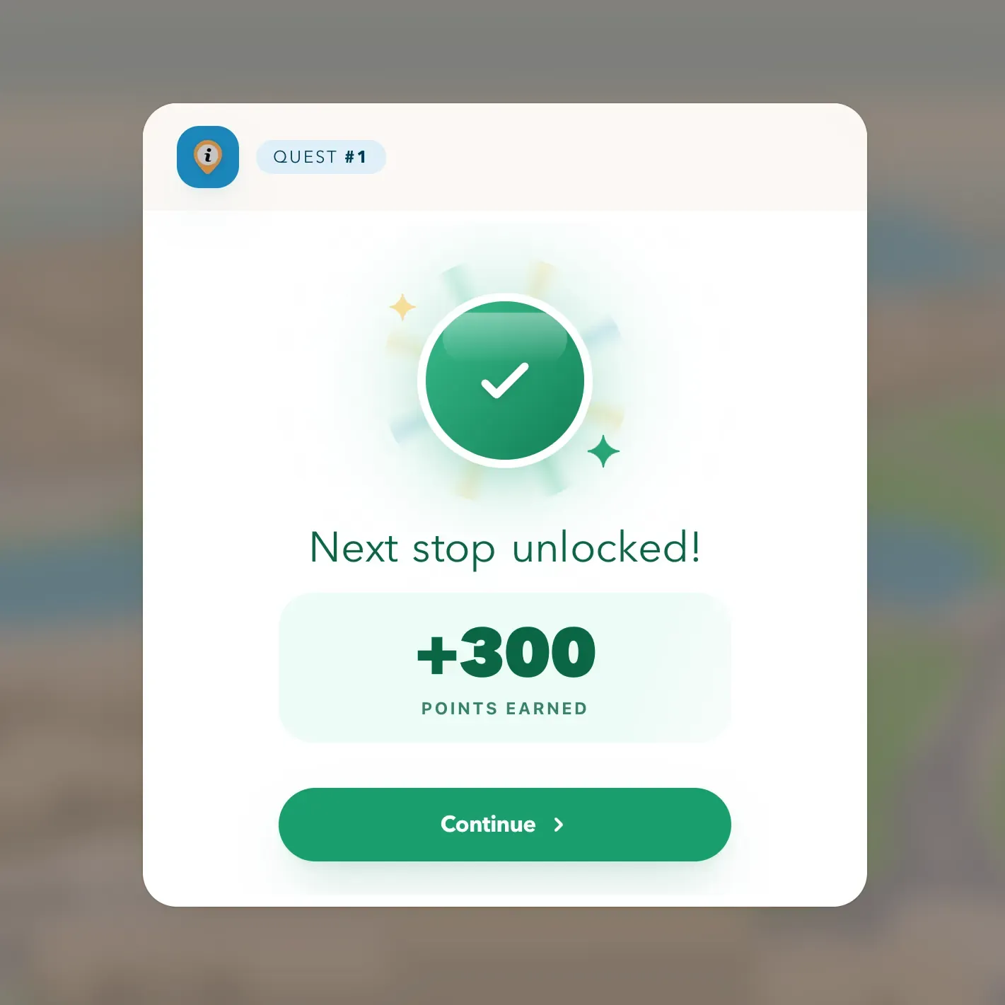 Een afgeronde stop levert de basis van 300 punten op plus wat er over is van de snelheidsbonus.