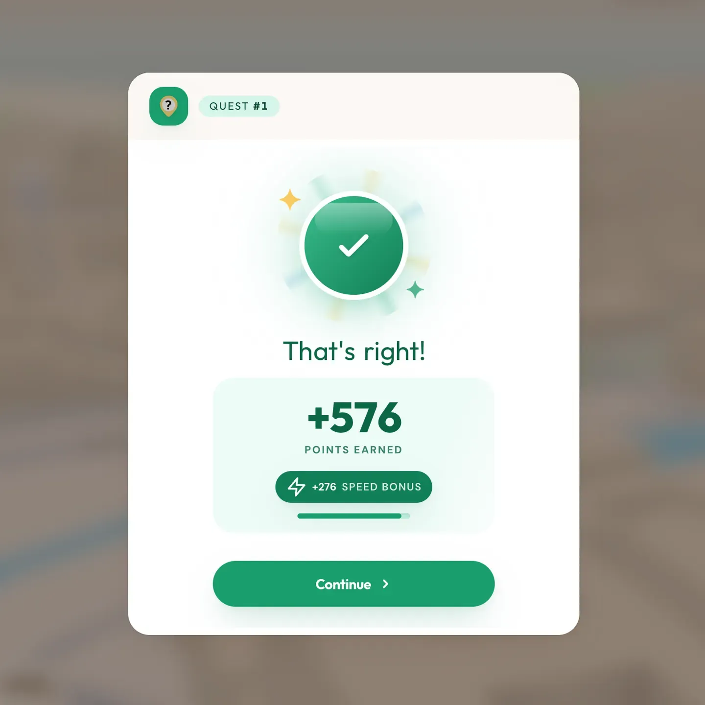 Een afgeronde stop levert de 300 basispunten op plus wat er van de snelheidsbonus over is.