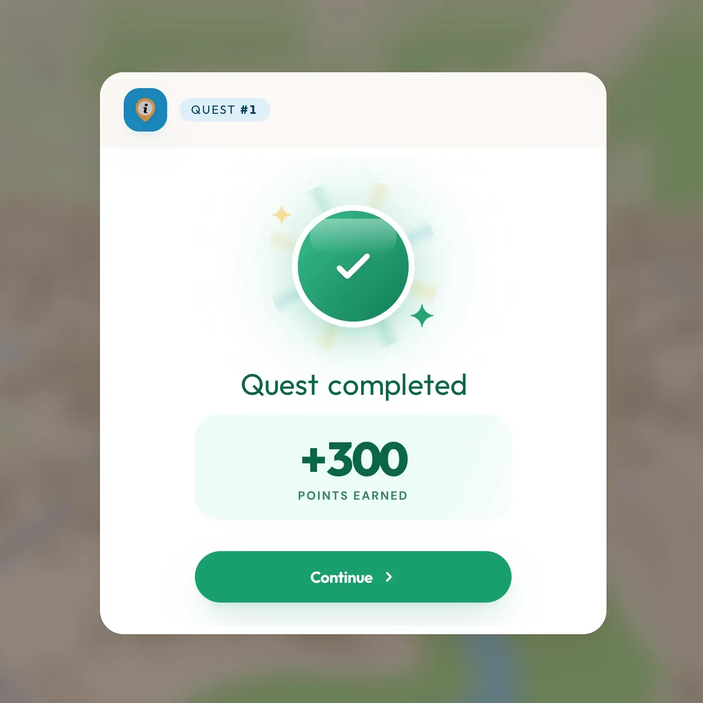 Hentian yang selesai memberi 300 mata asas ditambah baki bonus kepantasan.