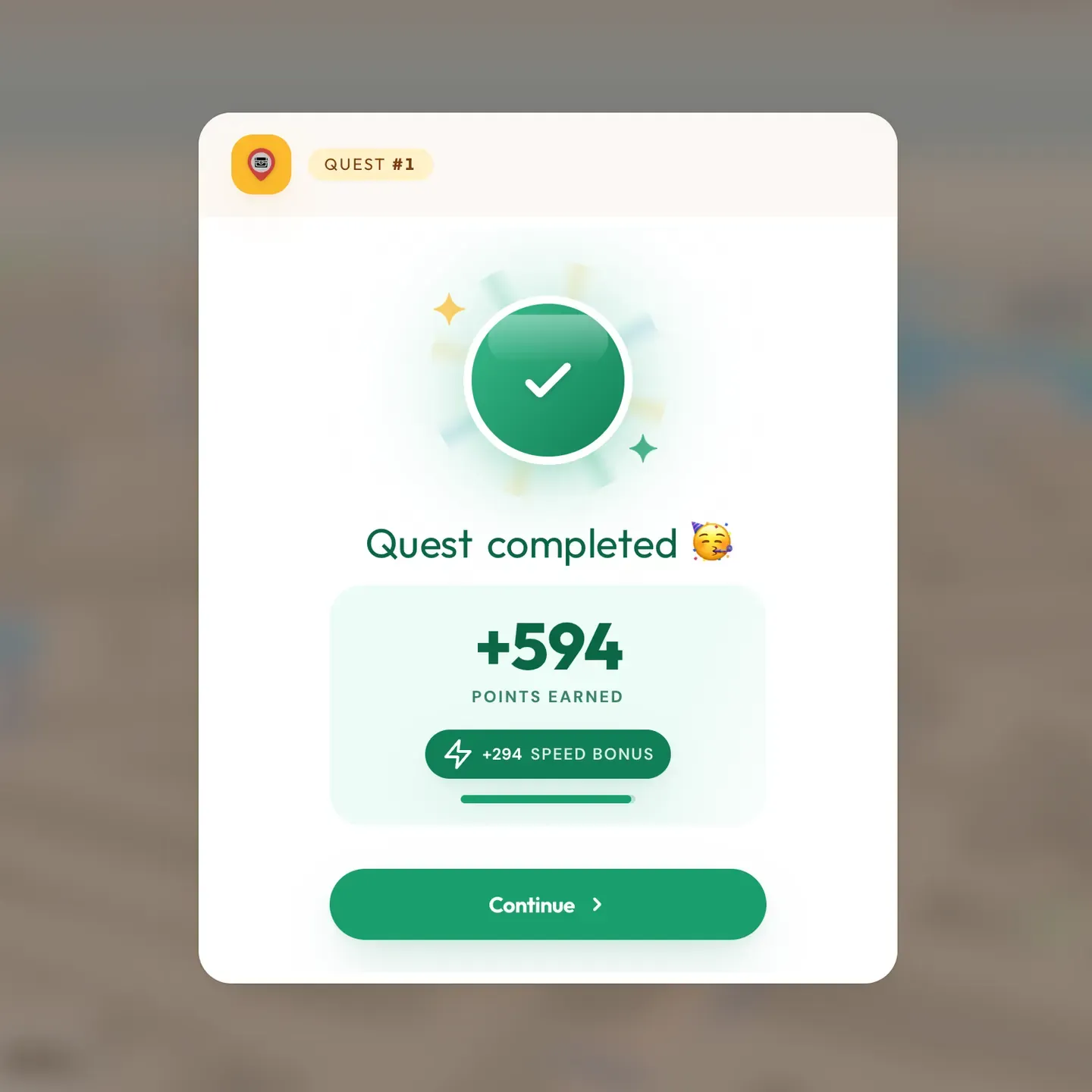 Een afgeronde stop levert de 300 basispunten op plus wat er van de snelheidsbonus over is.