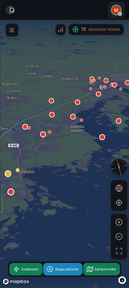 GeoQuestr app on mobile