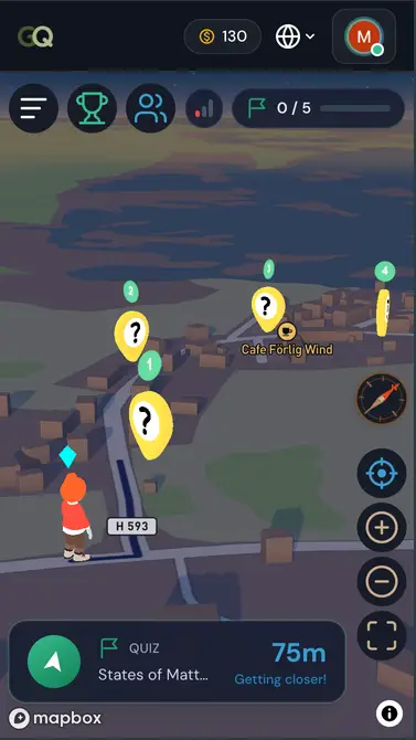 GeoQuestr gameplay on mobile