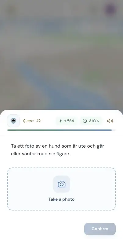Maak de foto ter plekke