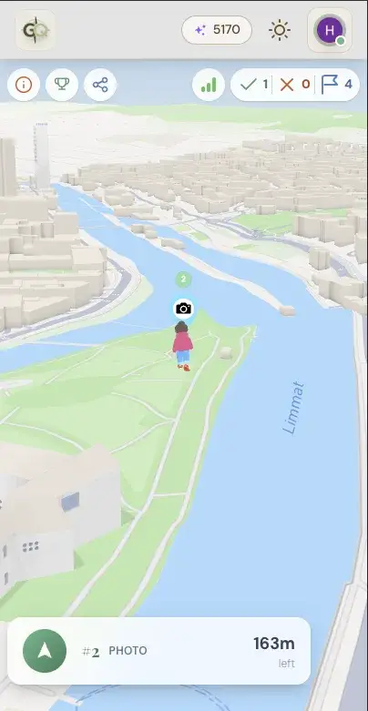 Loop naar de volgende marker