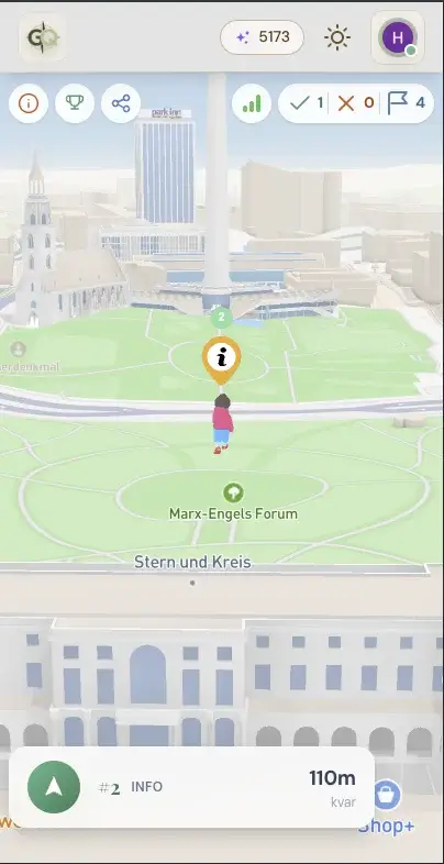 Loop naar de volgende stop
