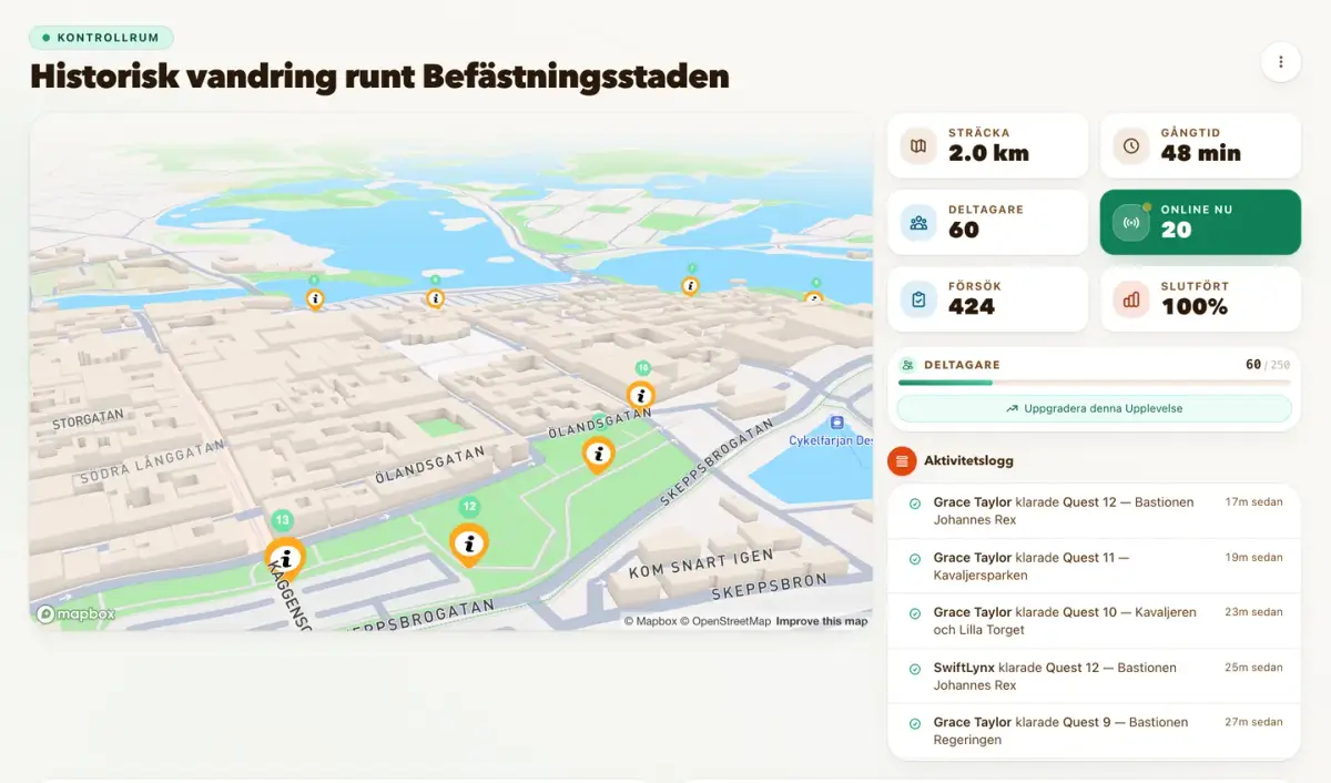 Kontrollrum — Självguidad stadsvandring
