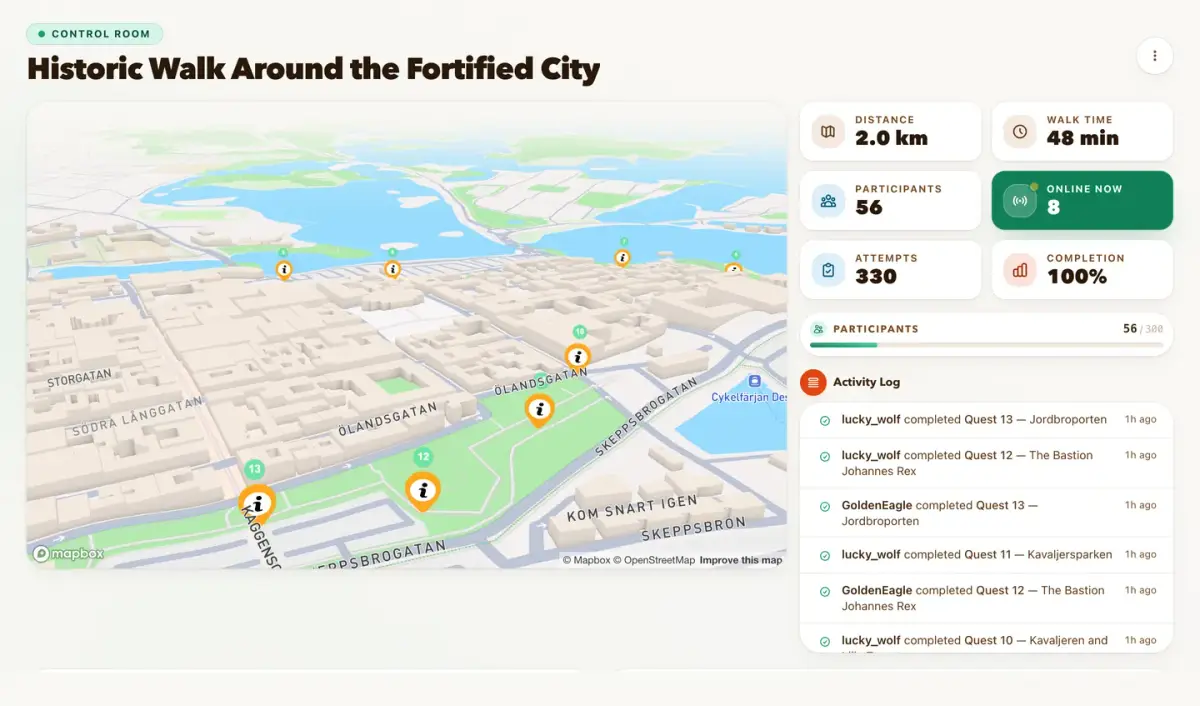 Control Room — Self-guided city walk