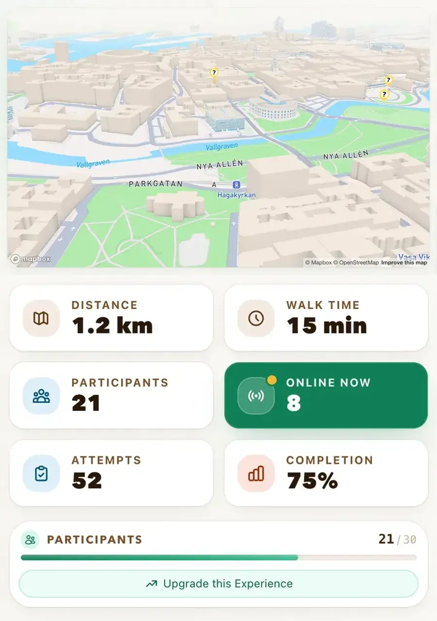 Control Room — Quiz walk with rotating questions