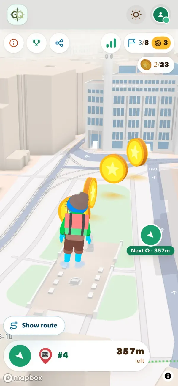 Gold coins on the quay