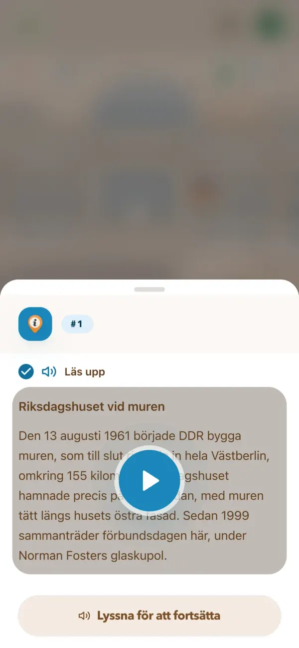 Varje stopp läses upp
