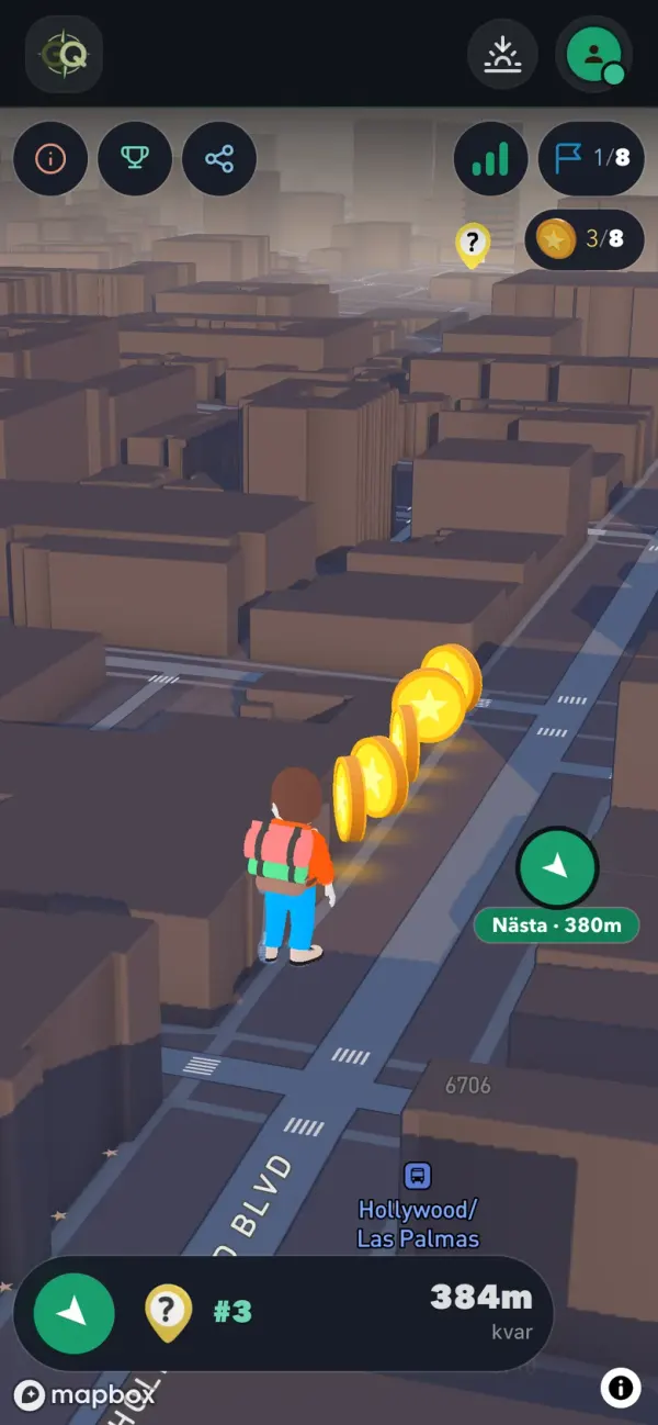 Stjärnmynt på trottoaren