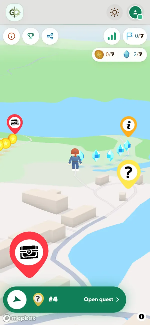 Kristallen langs het pad