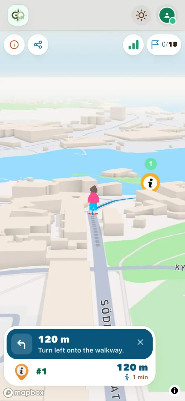 Route naar de volgende muur