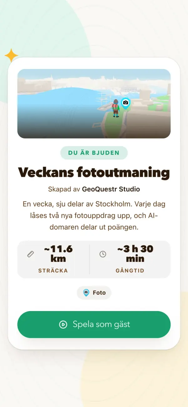 En vecka, sju delmoment
